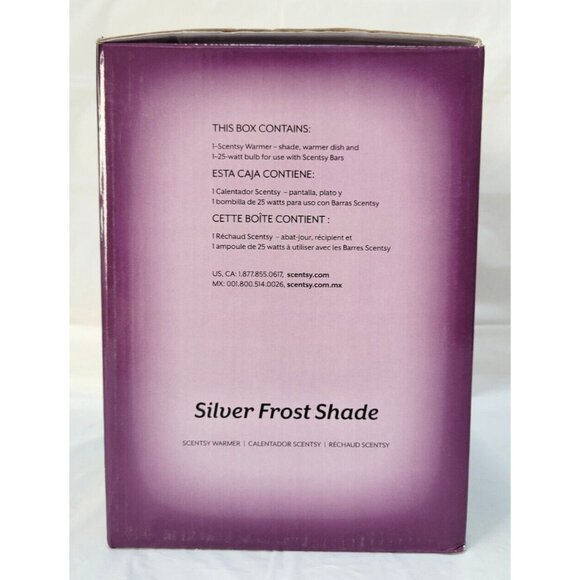 Scentsy Lampshade Collection SILVER FROST SHADE #25670 Retired - No Base - Picture 11 of 15